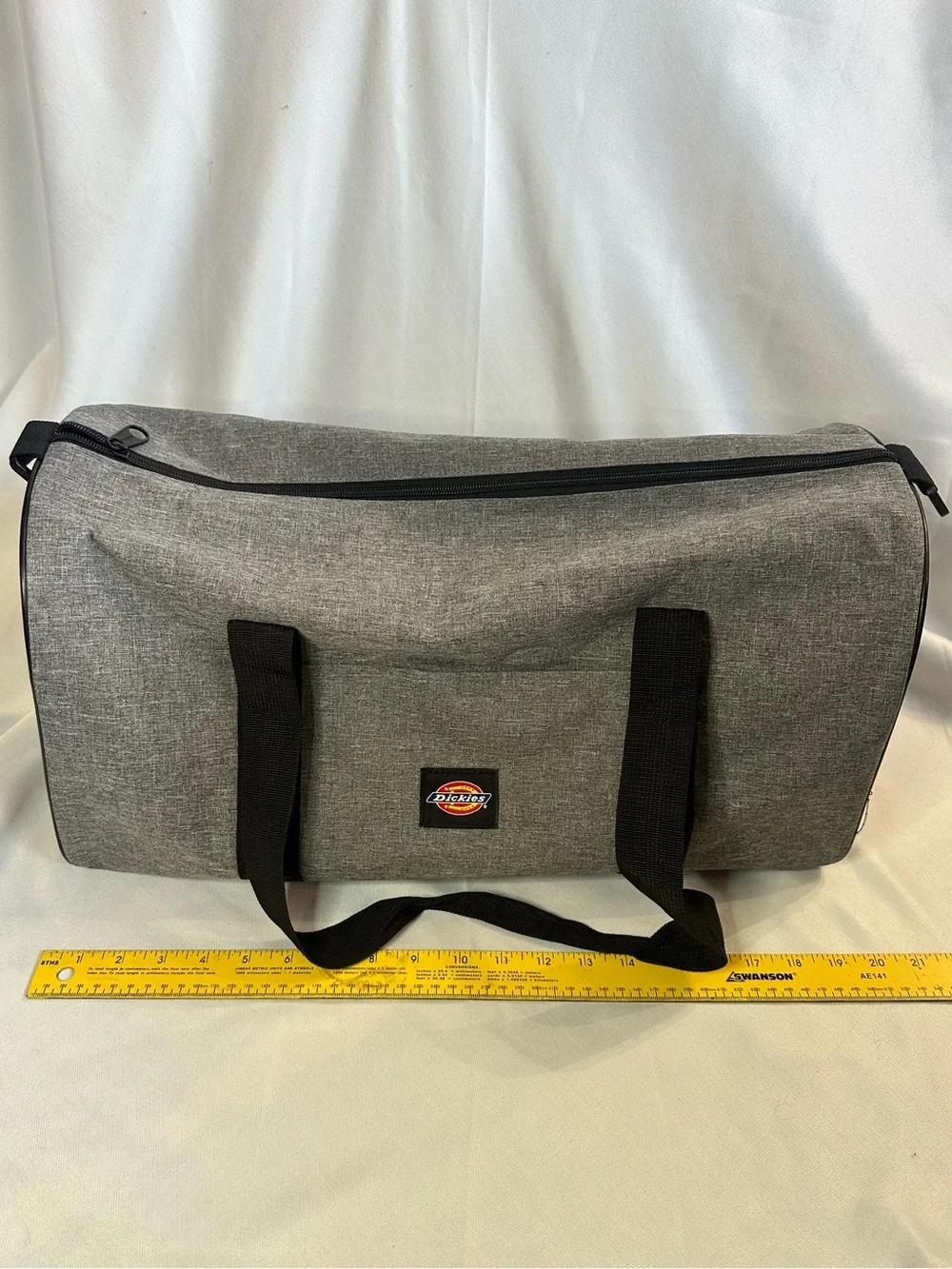 Dickies Gray Travel Duffel with Black Straps